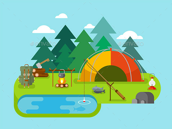 Outdoor Recreation Fishing Camp - Landscapes Nature