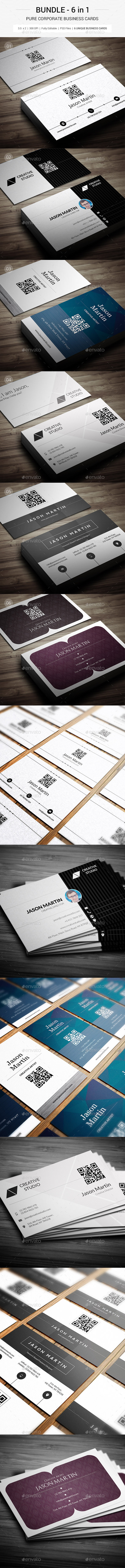 Bundle - Pure Corporate Business Cards - 130 - Creative Business Cards
