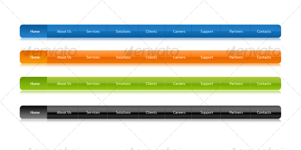 4webmenuspack - Navigation Bars Web Elements
