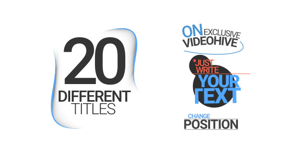 20 Different Titles - VideoHive 11996748