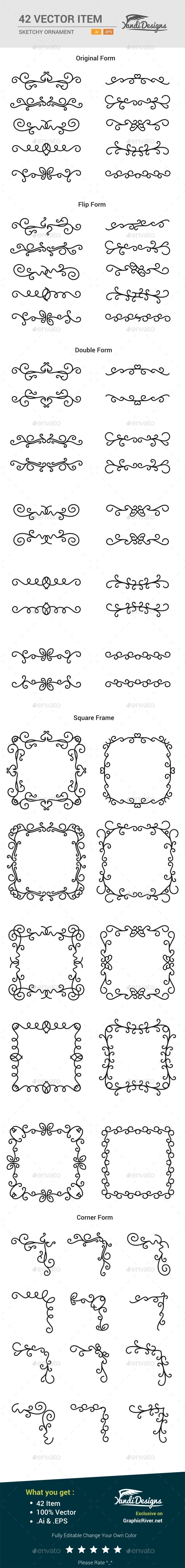 Sketchy Ornament - Flourishes / Swirls Decorative