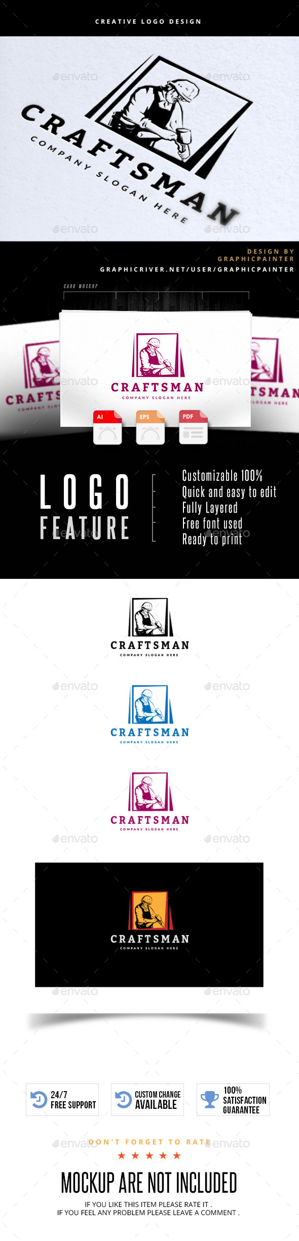 Craftsman - Humans Logo Templates