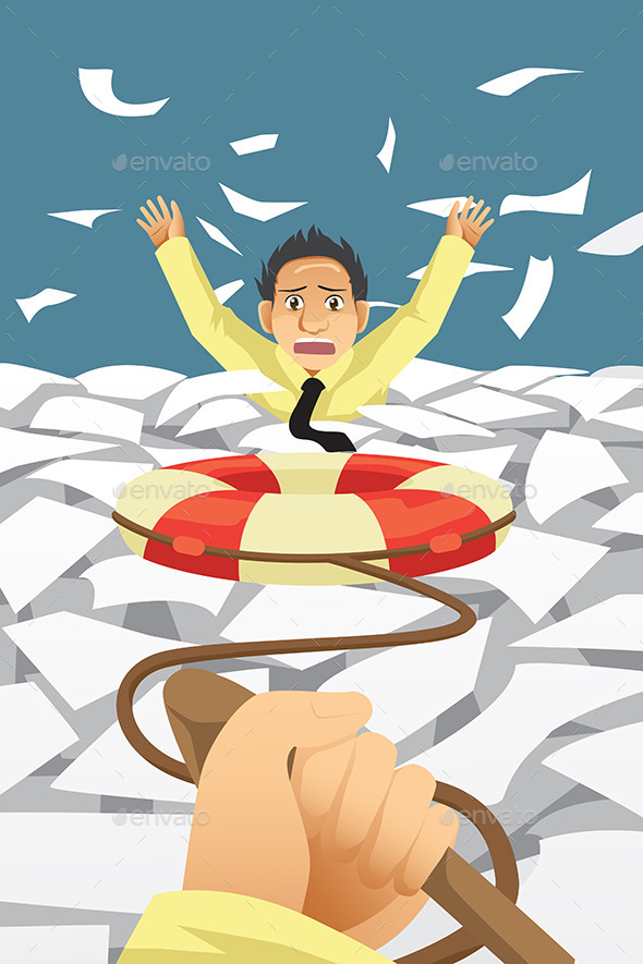 Businessman Given Help - Concepts Business