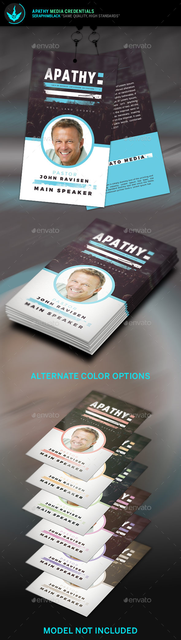 Apathy Media Credentials Template - Miscellaneous Print Templates