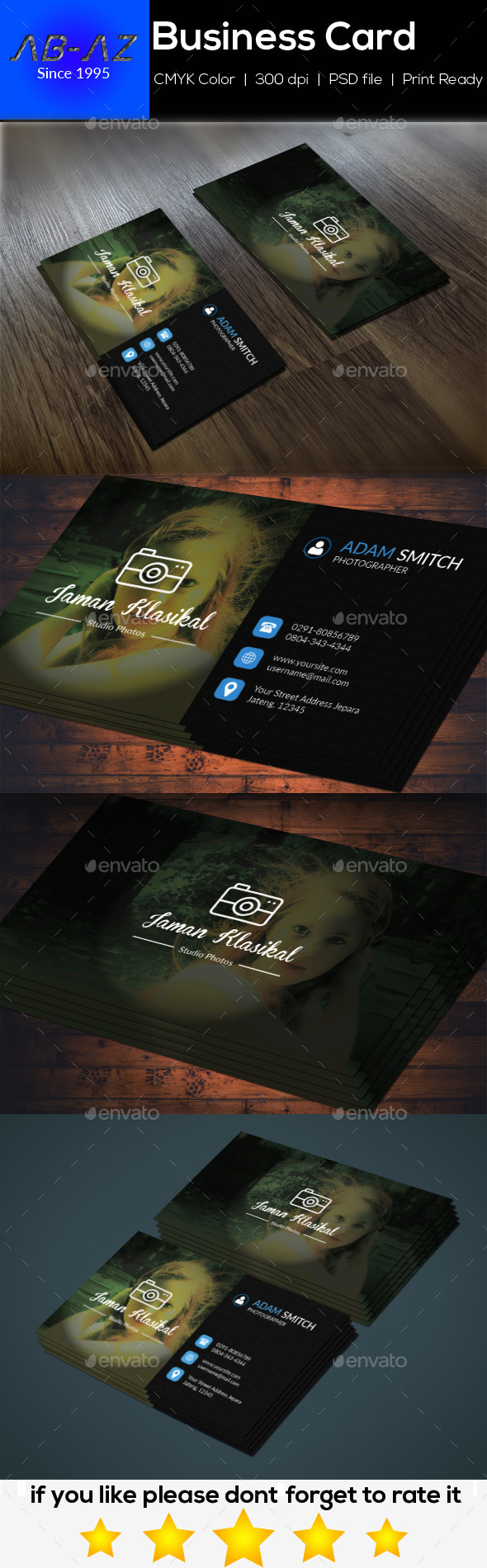 Photography Business Card V1 - Business Cards Print Templates