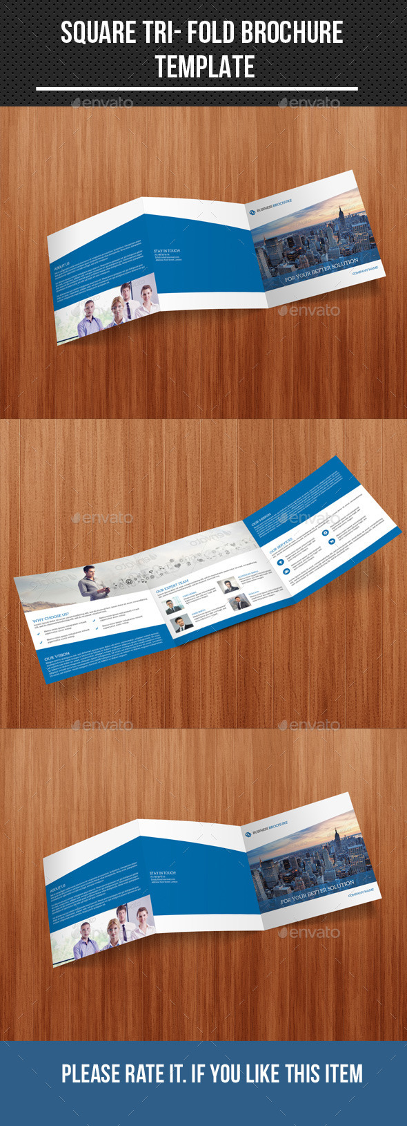 square tri fold business brochure - Corporate Brochures