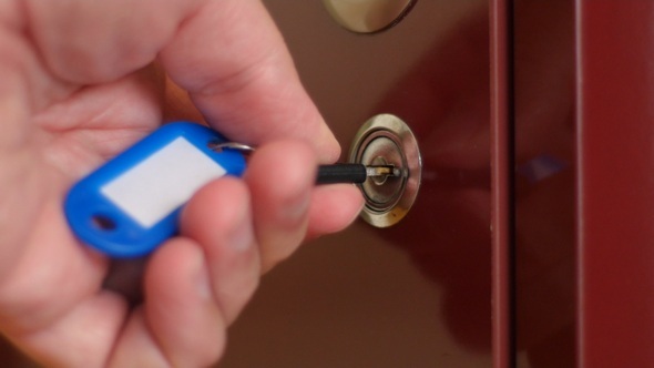 Unlocking and Locking an Office Cupboard alt