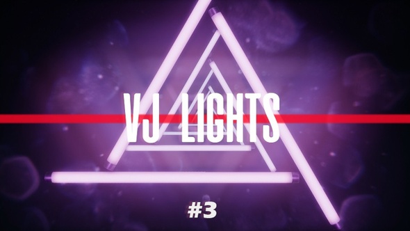 VJ Neon Triangular Lights Loops Ver.3 - 3 Pack