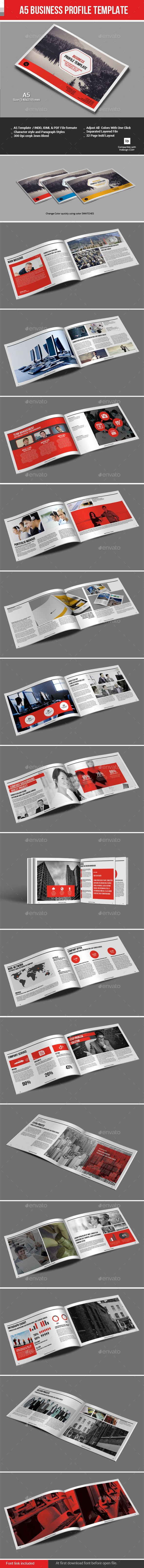 A5 Business Profile Template - Corporate Brochures