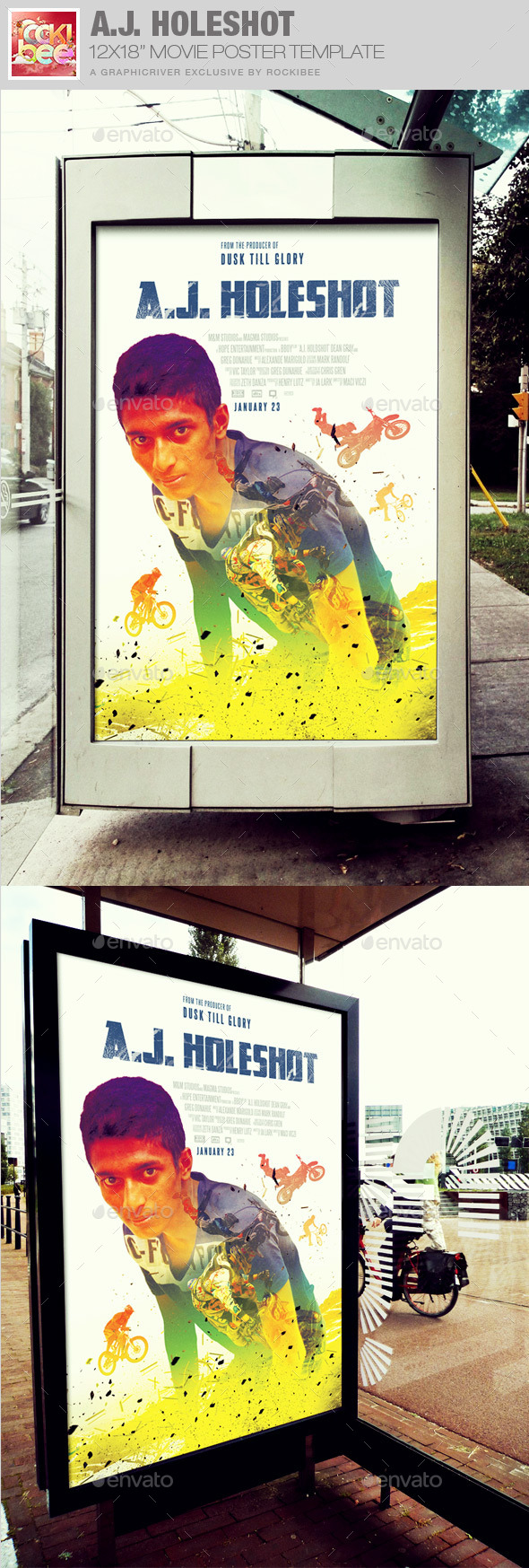A.J. Holeshot Movie Poster Template - Miscellaneous Events