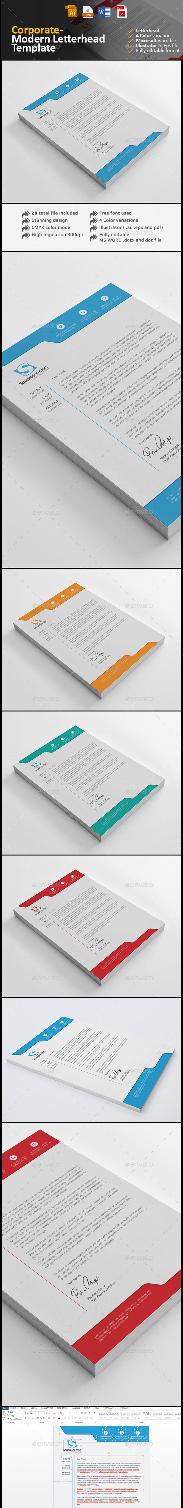 Letterhead - Stationery Print Templates