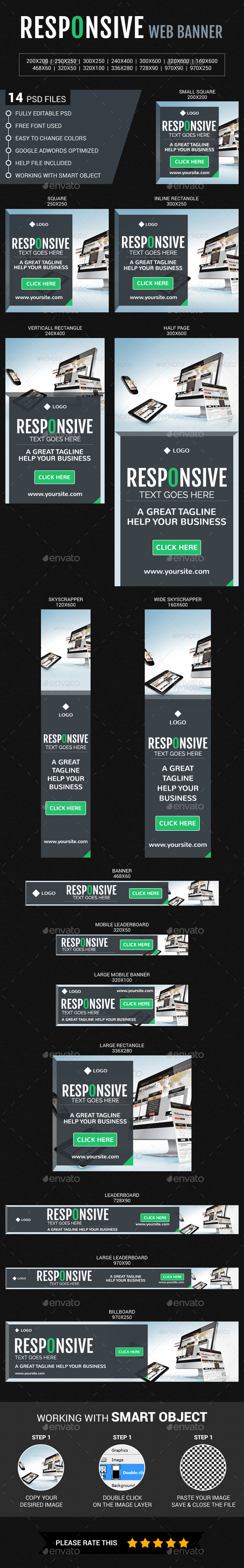 Responsive Web Banners - Banners & Ads Web Elements