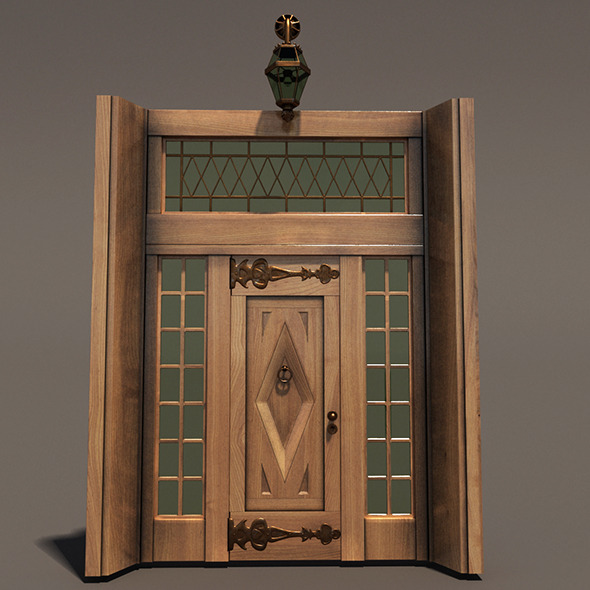 Ornament Wood Door - 3Docean 12007056