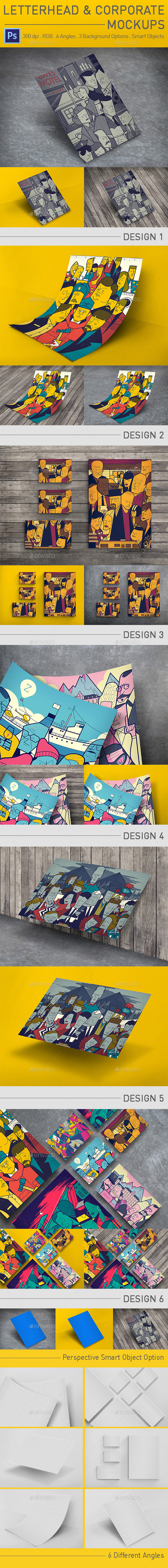 Letterhead & Corporate Mockups - Stationery Print