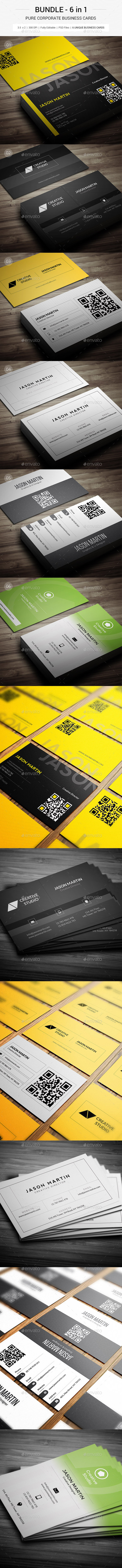Bundle - 6 in 1 - Corproate Business Cards - 131 - Corporate Business Cards