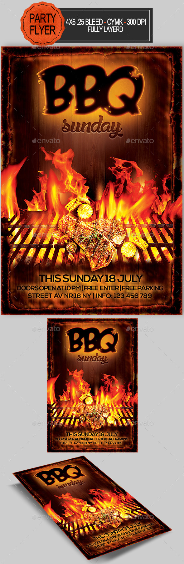 BBQ Flyer - Clubs & Parties Events