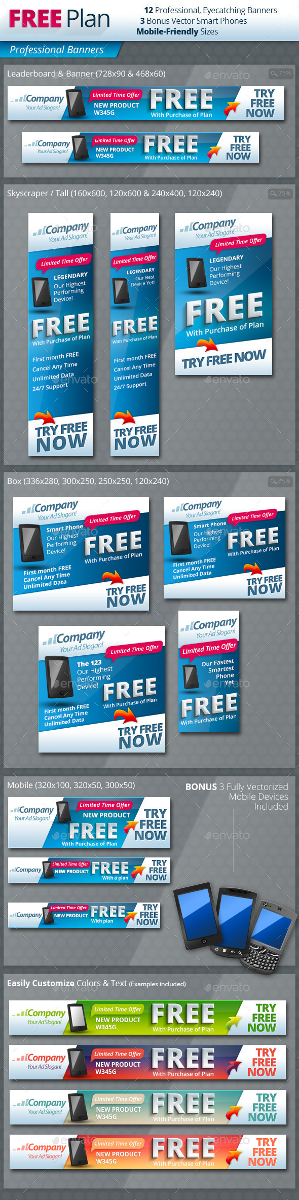 Free With Plan Professional Banners - Banners & Ads Web Elements