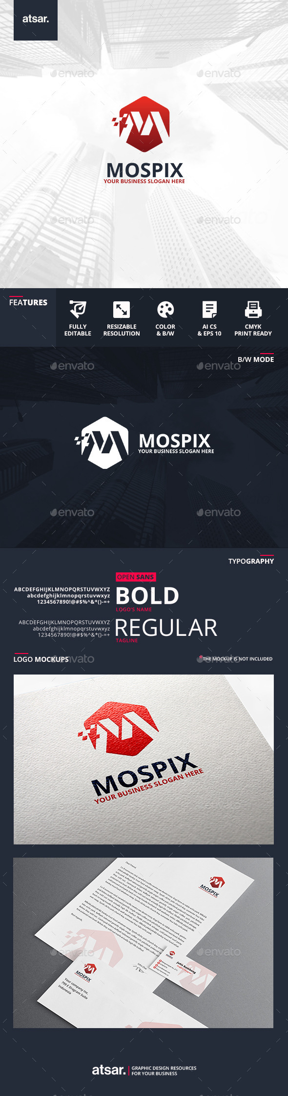 Mospix Logo Template - Letters Logo Templates