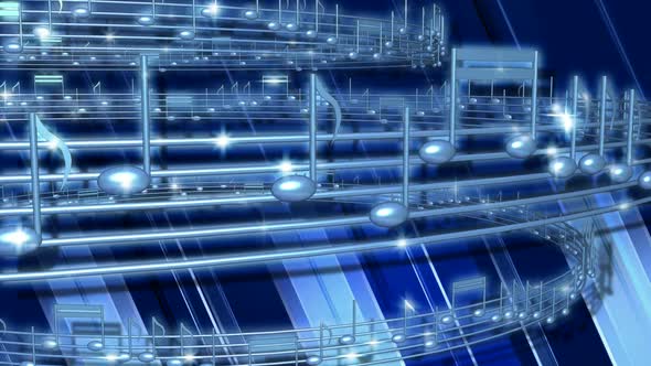 Light Blue Musical Notes alt