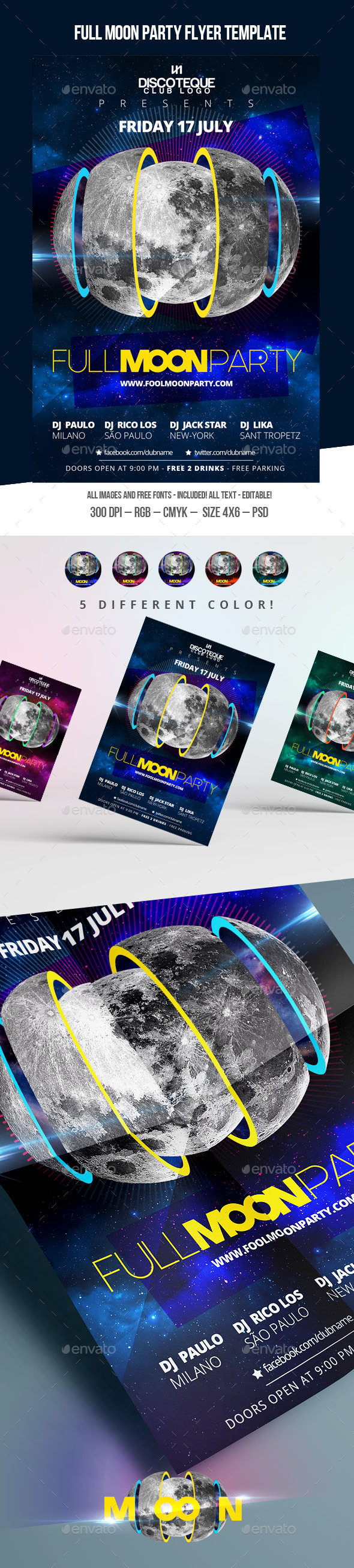 Moon Flyer - Clubs & Parties Events