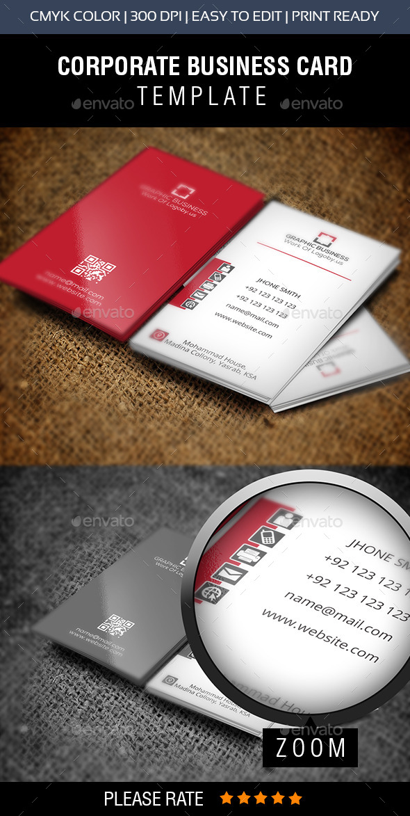 Corporate Business Card 2 - Business Cards Print Templates