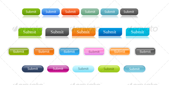 Various Button Pack 1 - Buttons Web Elements