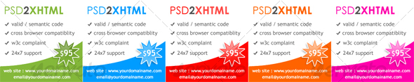 San Banners 5 Colors Pack - Miscellaneous Web Elements
