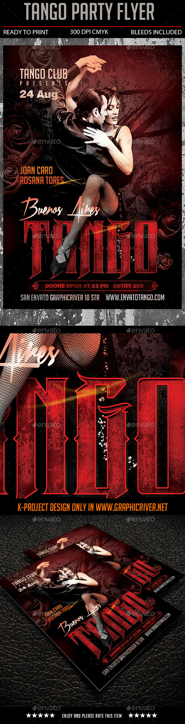 Tango Party Flyer - Clubs & Parties Events