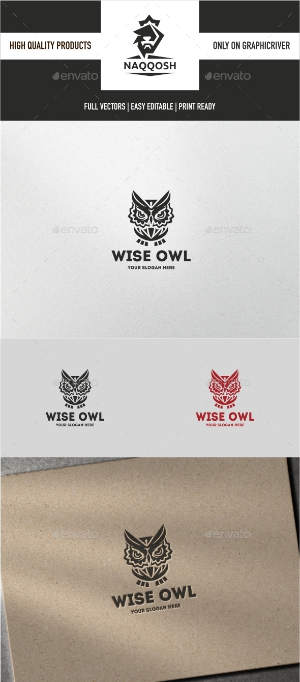 Wise Owl - Animals Logo Templates