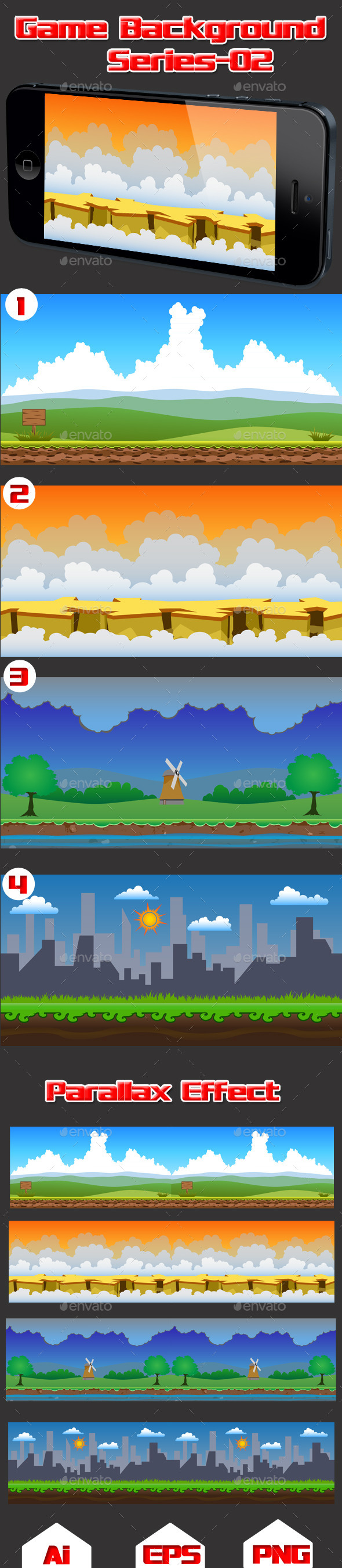 Game Background Series-02 - Backgrounds Game Assets