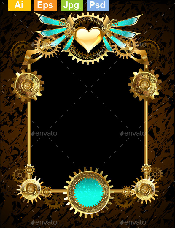 Design with Gears - Borders Decorative