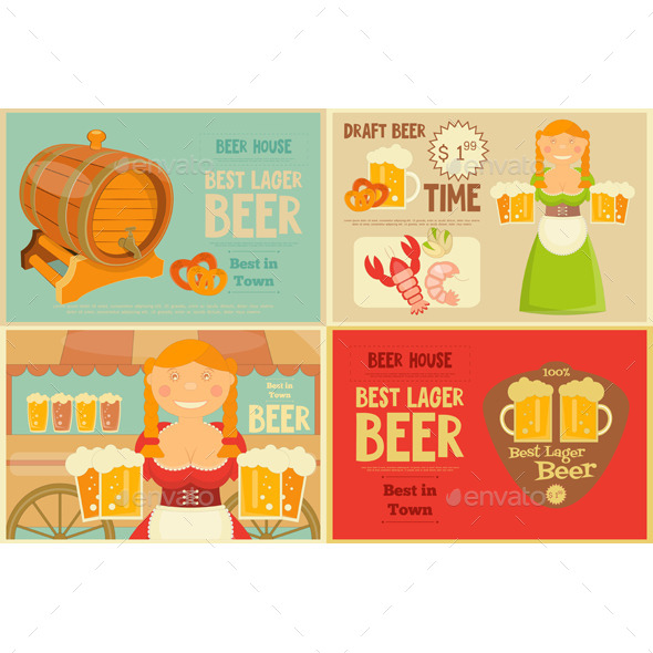 Beer Posters Set - Food Objects