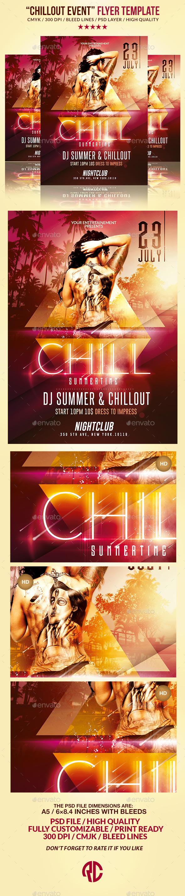 summer chill out psd flyer template by romecreation graphicriver amber event flyers