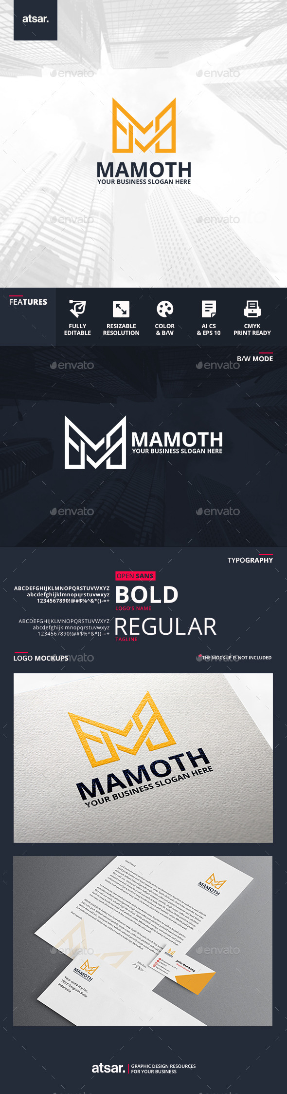 Mamoth Logo Template - Letters Logo Templates