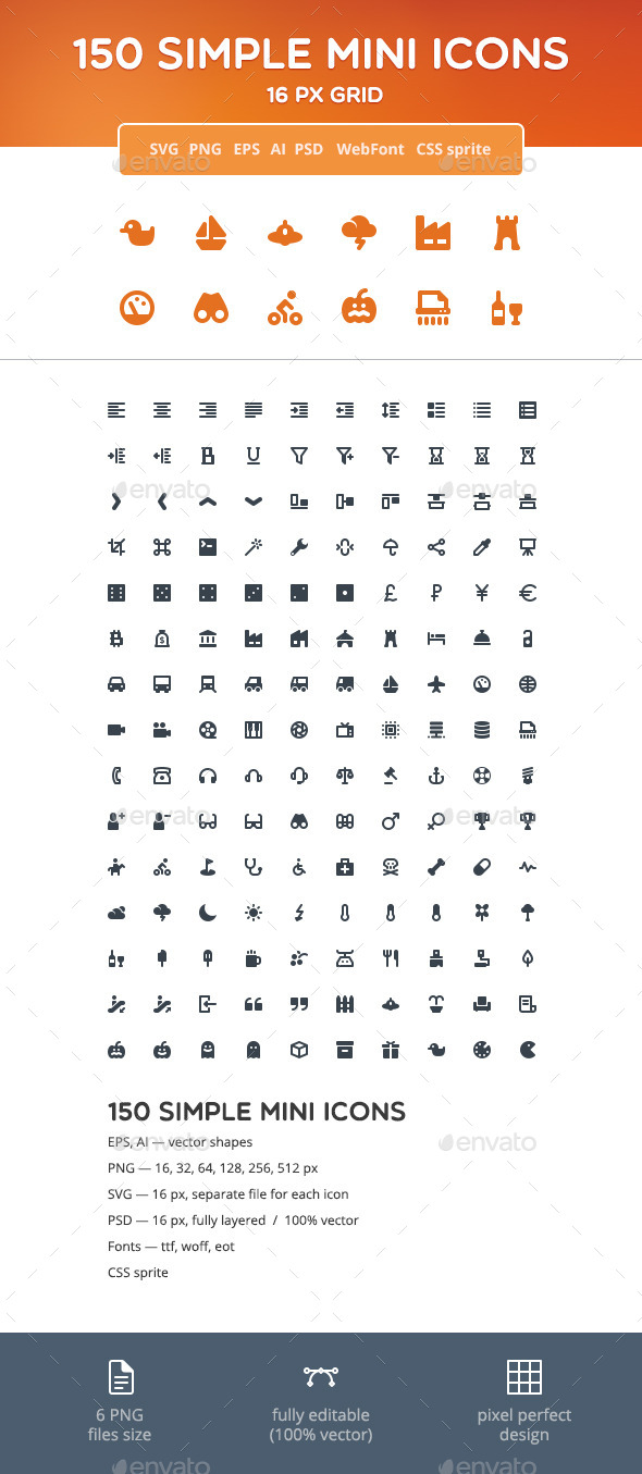 Simple Mini Icons vol. 2 - Web Icons