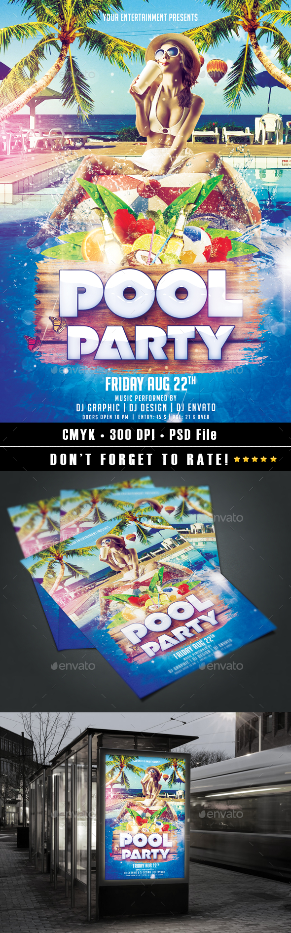 Pool Party Flyer - Clubs & Parties Events