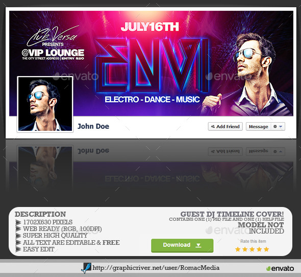 Guest DJ Facebook Timeline Cover - Facebook Timeline Covers Social Media