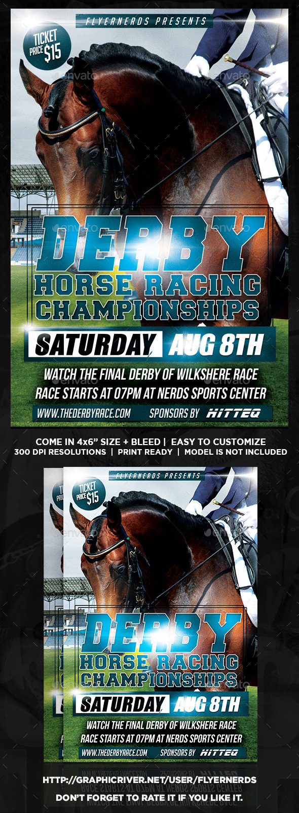 Derby Horse Racing Champioships Sports Flyer - Sports Events