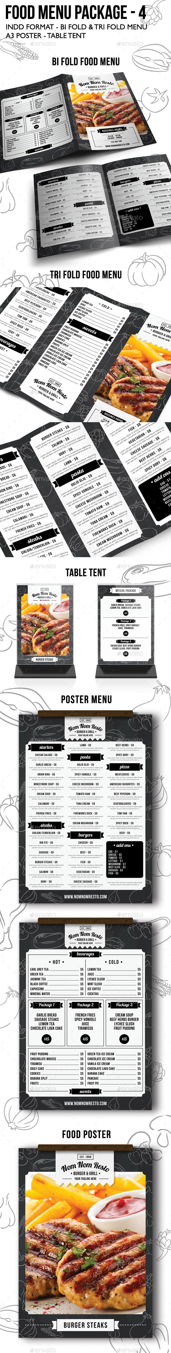 Food Menu Package 4 - Food Menus Print Templates