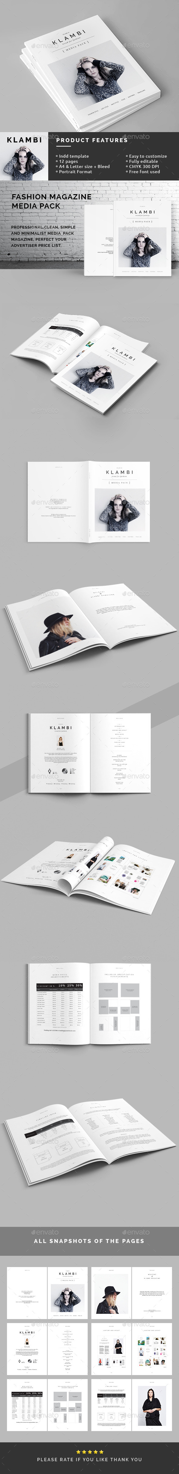 Fashion Magazine Media Pack - Magazines Print Templates