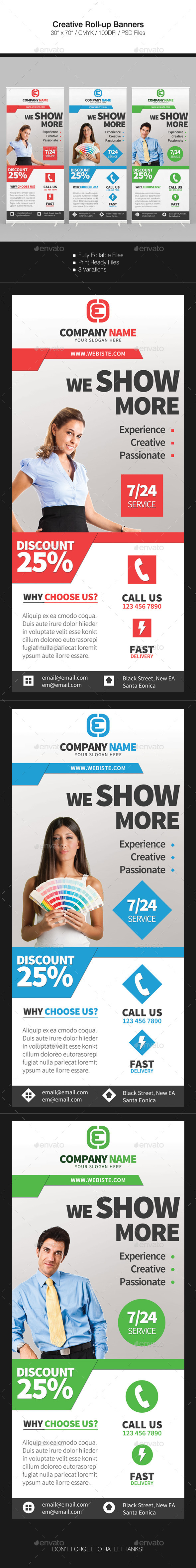 Creative Roll-up Banners - Signage Print Templates