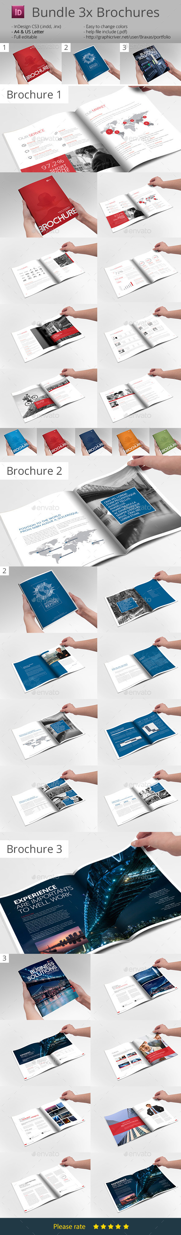 Bundle 3x Business Brochures - Informational Brochures