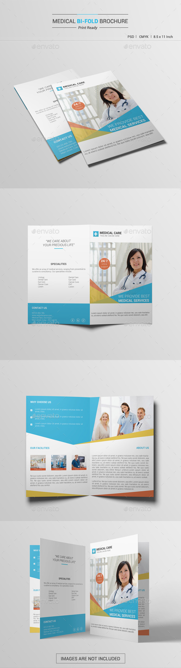 Medical Bi-Fold Brochure V1 - Brochures Print Templates