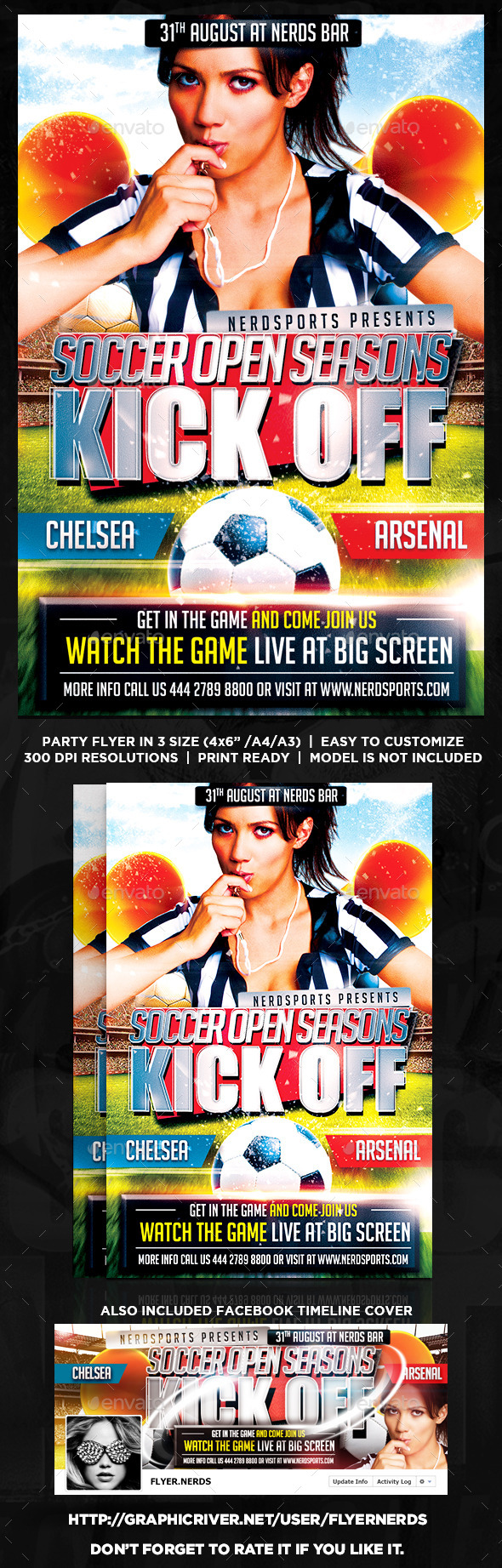 Soccers Premiere Seasons Flyer - Sports Events