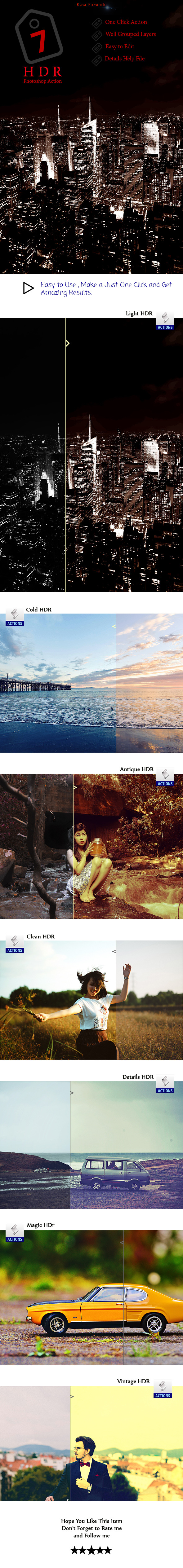 7 HDR Action - Photo Effects Actions