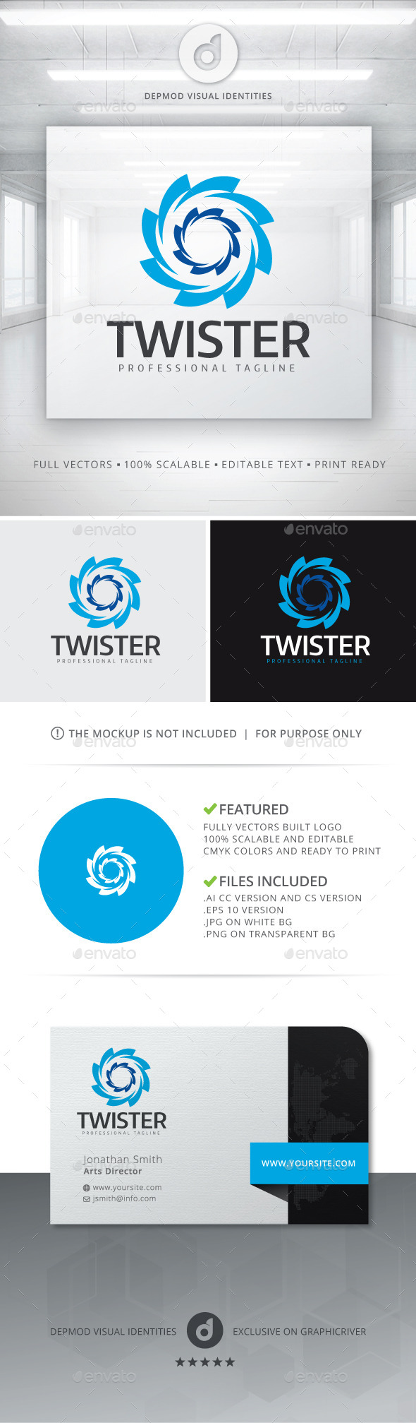 Twister Logo - Abstract Logo Templates