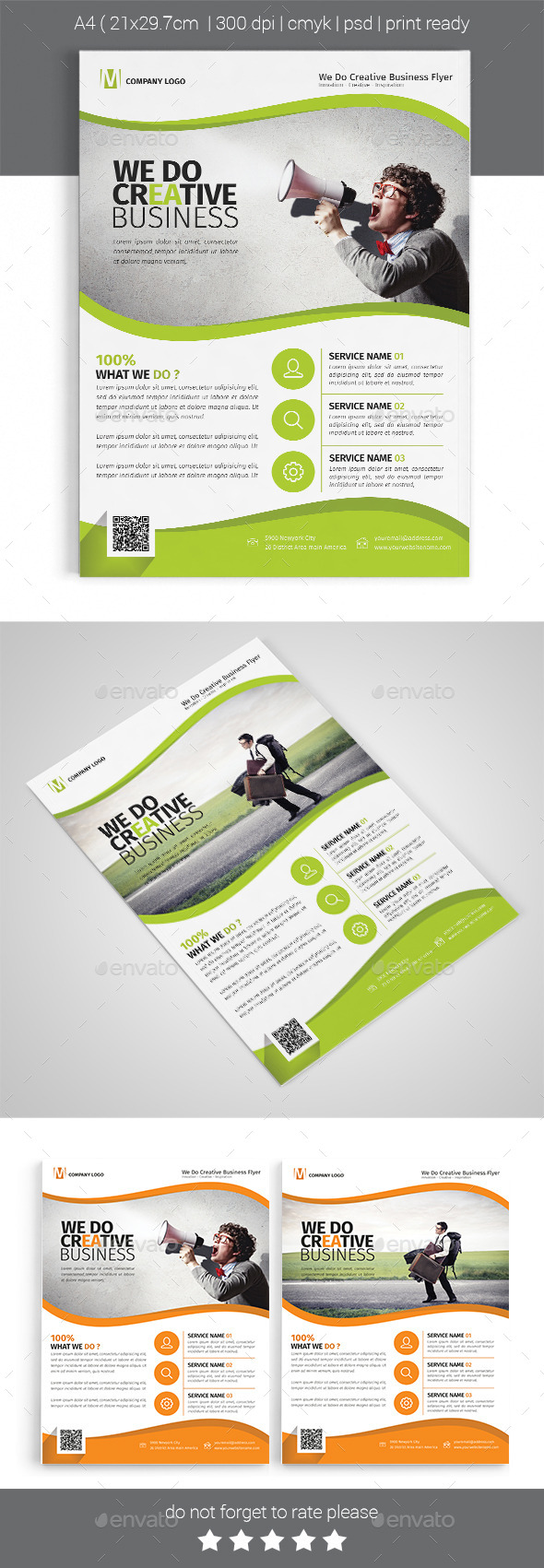 A4 Corporate Business Flyer Template Vol 01 - Corporate Flyers