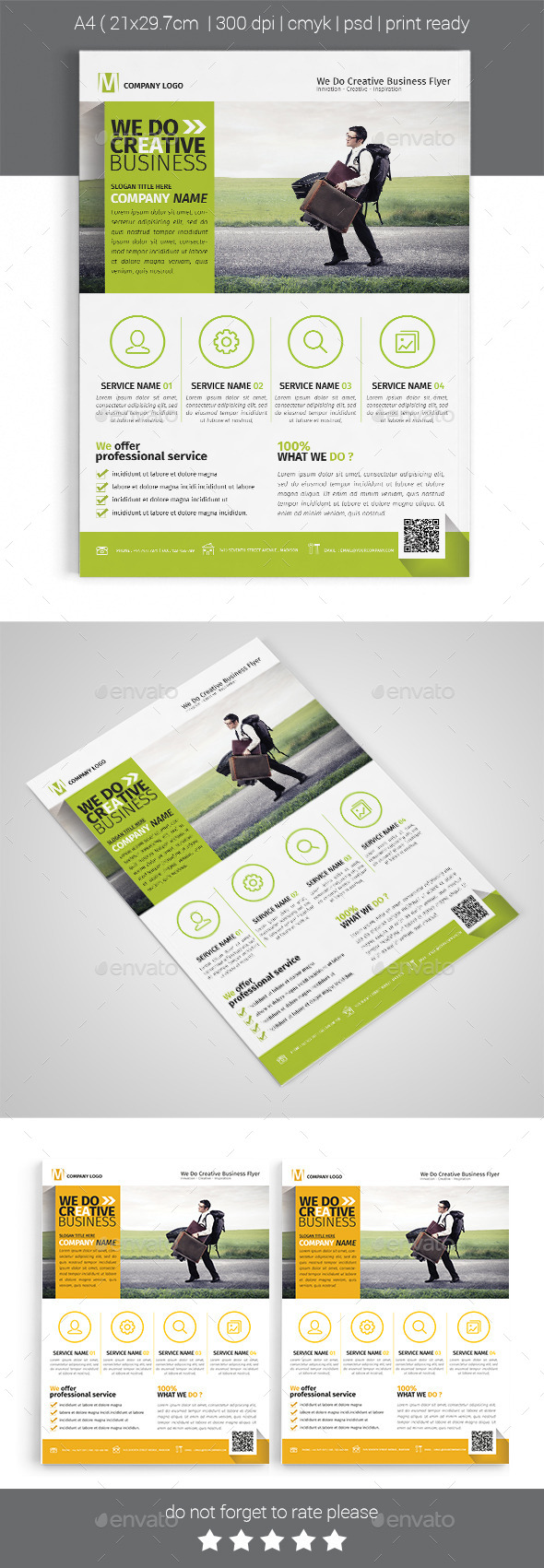A4 Corporate Business Flyer Template Vol 02 - Corporate Flyers