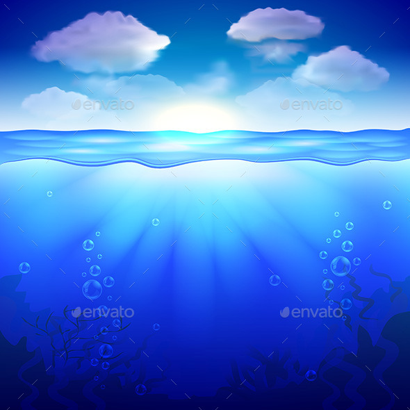 Sky and Underwater Background - Landscapes Nature