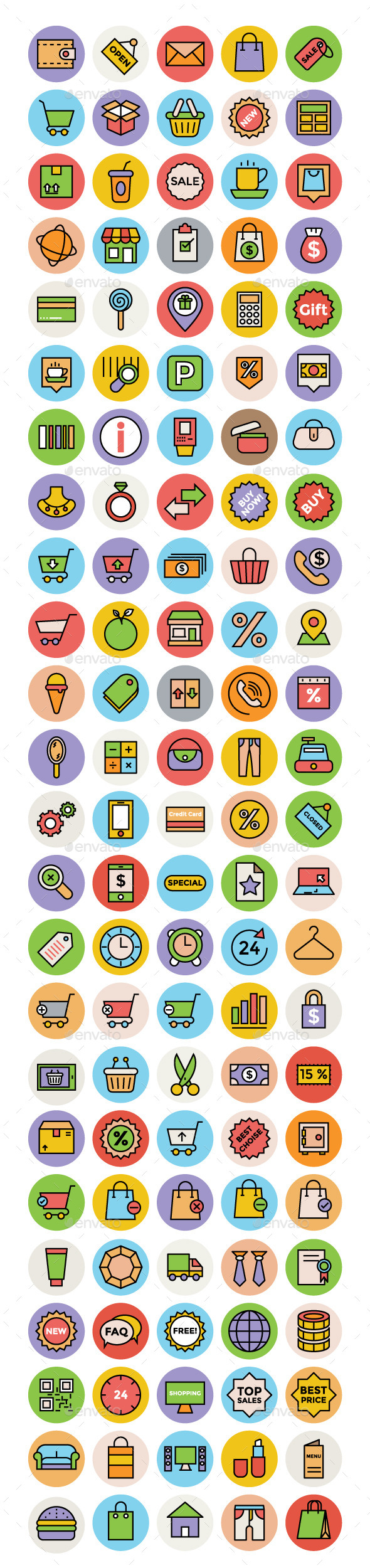 100+ Shopping and Commerce Vector Icons - Technology Icons